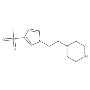 1-[2-(4-methanesulfonyl-1H-pyrazol-1-yl)ethyl]piperazine Structure