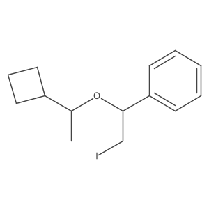 [1-(1-Cyclobutylethoxy)-2-iodoethyl]benzene结构式