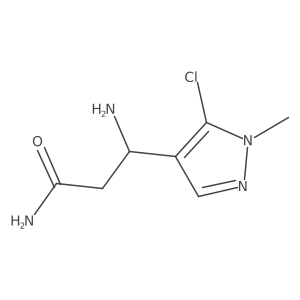 (3S)-3-amino-3-(5-chloro-1-methyl-1H-pyrazol-4-yl)propanamide结构式
