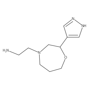 1,4-Oxazepine-4(5H)-ethanamine, tetrahydro-2-(1H-pyrazol-4-yl)- Structure