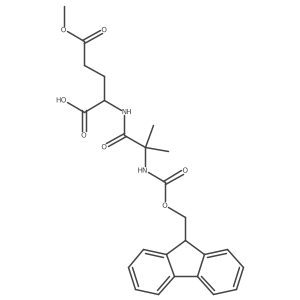 (2S)-2-[2-({[(9H-fluoren-9-yl)methoxy]carbonyl}amino)-2-methylpropanamido]-5-methoxy-5-oxopentanoic acid结构式