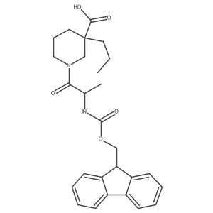 1-[(2S)-2-({[(9H-fluoren-9-yl)methoxy]carbonyl}amino)propanoyl]-3-propylpiperidine-3-carboxylic acid结构式