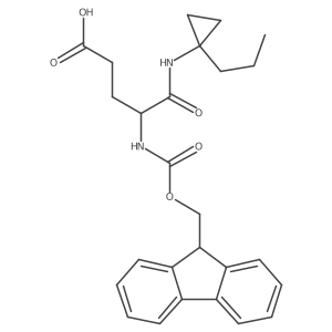 4-({[(9H-fluoren-9-yl)methoxy]carbonyl}amino)-4-[(1-propylcyclopropyl)carbamoyl]butanoic acid结构式