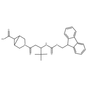 3-[3-({[(9H-fluoren-9-yl)methoxy]carbonyl}amino)-4,4-dimethylpentanoyl]-3-azabicyclo[3.1.0]hexane-6-carboxylic acid Structure