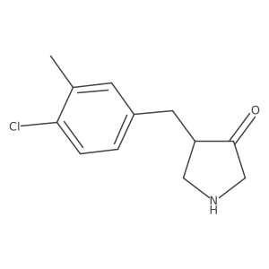 4-[(4-Chloro-3-methylphenyl)methyl]pyrrolidin-3-one Structure