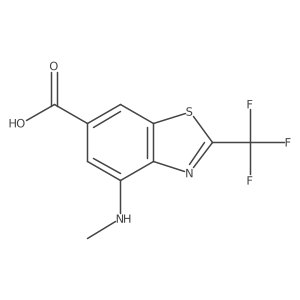 4-(Methylamino)-2-(trifluoromethyl)-1,3-benzothiazole-6-carboxylic acid结构式