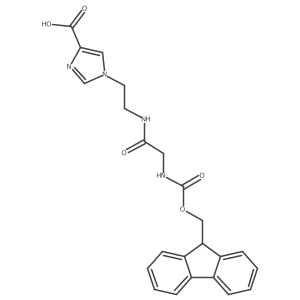 1-{2-[2-({[(9H-fluoren-9-yl)methoxy]carbonyl}amino)acetamido]ethyl}-1H-imidazole-4-carboxylic acid Structure