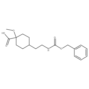 4-(2-{[(Benzyloxy)carbonyl]amino}ethyl)-1-methoxycyclohexane-1-carboxylic acid结构式