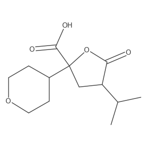 2-(Oxan-4-yl)-5-oxo-4-(propan-2-yl)oxolane-2-carboxylic acid Structure