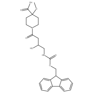 1-[4-({[(9H-fluoren-9-yl)methoxy]carbonyl}amino)-3-hydroxybutanoyl]-4-methoxypiperidine-4-carboxylic acid结构式