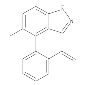 2-(5-methyl-1H-indazol-4-yl)benzaldehyde结构式
