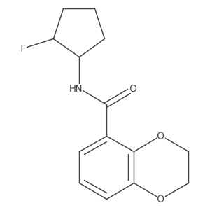 N-(2-fluorocyclopentyl)-2,3-dihydro-1,4-benzodioxine-5-carboxamide结构式