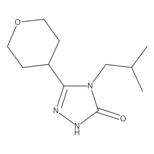 4-(2-methylpropyl)-3-(oxan-4-yl)-4,5-dihydro-1H-1,2,4-triazol-5-one Structure