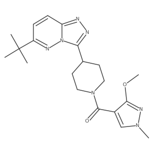 4-{6-tert-butyl-[1,2,4]triazolo[4,3-b]pyridazin-3-yl}-1-(3-methoxy-1-methyl-1H-pyrazole-4-carbonyl)piperidine Structure
