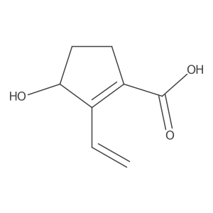 3-Hydroxy-2-vinylcyclopent-1-ene-1-carboxylic acid结构式