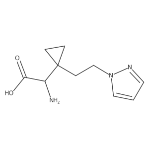 2-amino-2-{1-[2-(1H-pyrazol-1-yl)ethyl]cyclopropyl}acetic acid结构式