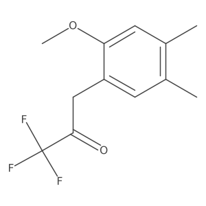 1,1,1-Trifluoro-3-(2-methoxy-4,5-dimethylphenyl)propan-2-one结构式