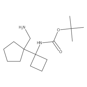 tert-butyl N-{1-[1-(aminomethyl)cyclopentyl]cyclobutyl}carbamate Structure