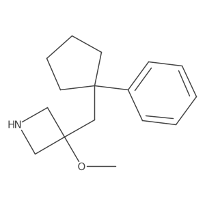 3-Methoxy-3-[(1-phenylcyclopentyl)methyl]azetidine Structure