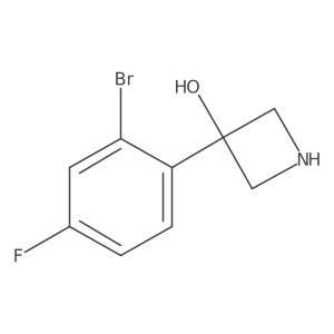 3-(2-Bromo-4-fluorophenyl)azetidin-3-ol结构式