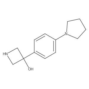 3-[4-(Pyrrolidin-1-yl)phenyl]azetidin-3-ol结构式