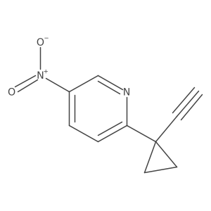 2-(1-Ethynylcyclopropyl)-5-nitropyridine结构式
