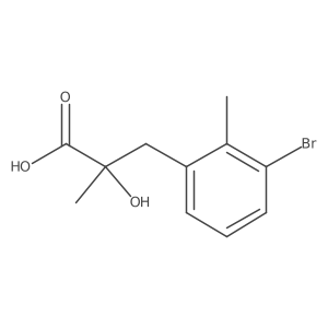 3-(3-Bromo-2-methylphenyl)-2-hydroxy-2-methylpropanoic acid结构式