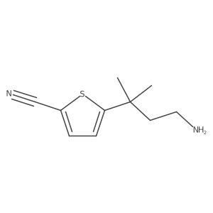 5-(4-Amino-2-methylbutan-2-yl)thiophene-2-carbonitrile结构式