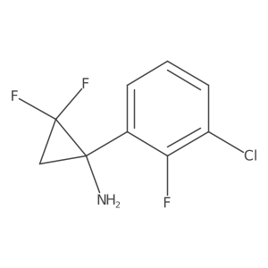 1-(3-Chloro-2-fluorophenyl)-2,2-difluorocyclopropan-1-amine Structure