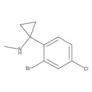 1-(2-bromo-4-chlorophenyl)-N-methylcyclopropan-1-amine Structure