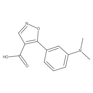 5-[3-(Dimethylamino)phenyl]-1,2-oxazole-4-carboxylic acid结构式