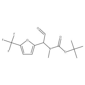 tert-butyl N-methyl-N-{2-oxo-1-[5-(trifluoromethyl)furan-2-yl]ethyl}carbamate结构式