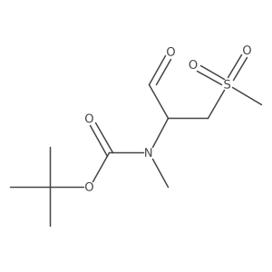 tert-butyl N-(1-methanesulfonyl-3-oxopropan-2-yl)-N-methylcarbamate结构式