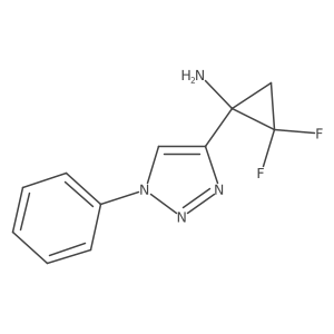 2,2-difluoro-1-(1-phenyl-1H-1,2,3-triazol-4-yl)cyclopropan-1-amine结构式