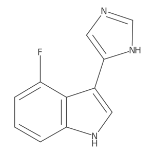 4-fluoro-3-(1H-imidazol-4-yl)-1H-indole结构式