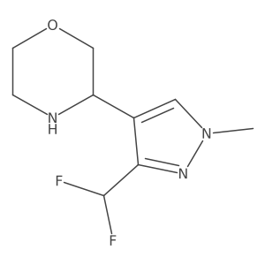 3-[3-(difluoromethyl)-1-methyl-1H-pyrazol-4-yl]morpholine Structure