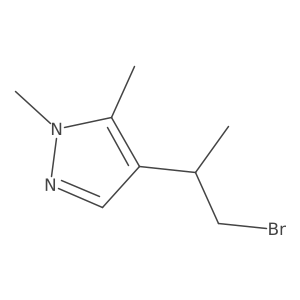 4-(1-bromopropan-2-yl)-1,5-dimethyl-1H-pyrazole Structure