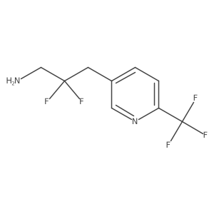 2,2-Difluoro-3-[6-(trifluoromethyl)pyridin-3-yl]propan-1-amine结构式