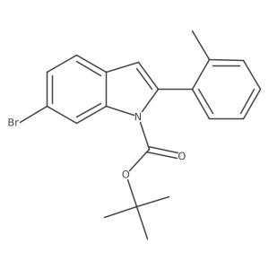 6-Bromo-2-(2-methylphenyl)-1H-indole-1-carboxylic acid 1,1-dimethylethyl ester Structure