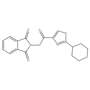 1,3-dioxo-2,3-dihydro-1H-isoindol-2-yl 2-(oxan-4-yl)-1,3-oxazole-4-carboxylate结构式