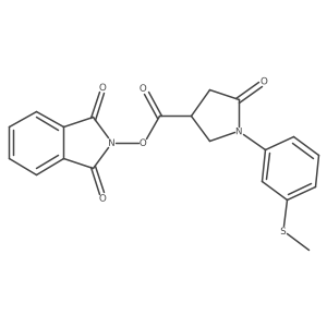 1,3-dioxo-2,3-dihydro-1H-isoindol-2-yl 1-[3-(methylsulfanyl)phenyl]-5-oxopyrrolidine-3-carboxylate结构式