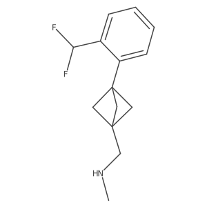 ({3-[2-(Difluoromethyl)phenyl]bicyclo[1.1.1]pentan-1-yl}methyl)(methyl)amine结构式