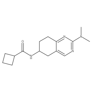 N-[2-(dimethylamino)-5,6,7,8-tetrahydroquinazolin-6-yl]cyclobutanecarboxamide结构式
