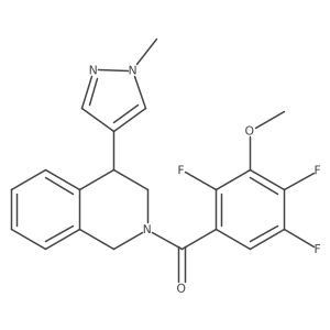 (4-(1-methyl-1H-pyrazol-4-yl)-3,4-dihydroisoquinolin-2(1H)-yl)(2,4,5-trifluoro-3-methoxyphenyl)methanone结构式