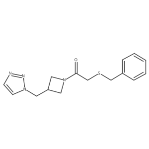 2-(benzylsulfanyl)-1-{3-[(1H-1,2,3-triazol-1-yl)methyl]azetidin-1-yl}ethan-1-one Structure