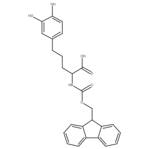 5-(3,4-dihydroxyphenyl)-2-({[(9H-fluoren-9-yl)methoxy]carbonyl}amino)pentanoic acid结构式