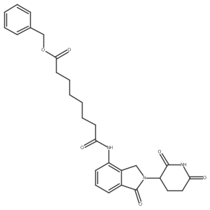 Benzyl 8-[[2-(2,6-dioxo-3-piperidyl)-1-oxo-isoindolin-4-yl]amino]-8-oxo-octanoate结构式