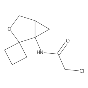 2-Chloro-N-[(1R,5R)-spiro[3-oxabicyclo[3.1.0]hexane-2,1'-cyclobutane]-1-yl]acetamide结构式