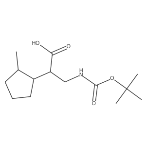 3-((Tert-butoxycarbonyl)amino)-2-(2-methylcyclopentyl)propanoic acid结构式