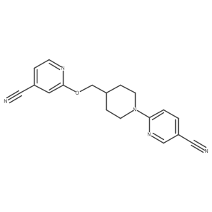 6-(4-{[(4-Cyanopyridin-2-yl)oxy]methyl}piperidin-1-yl)pyridine-3-carbonitrile Structure